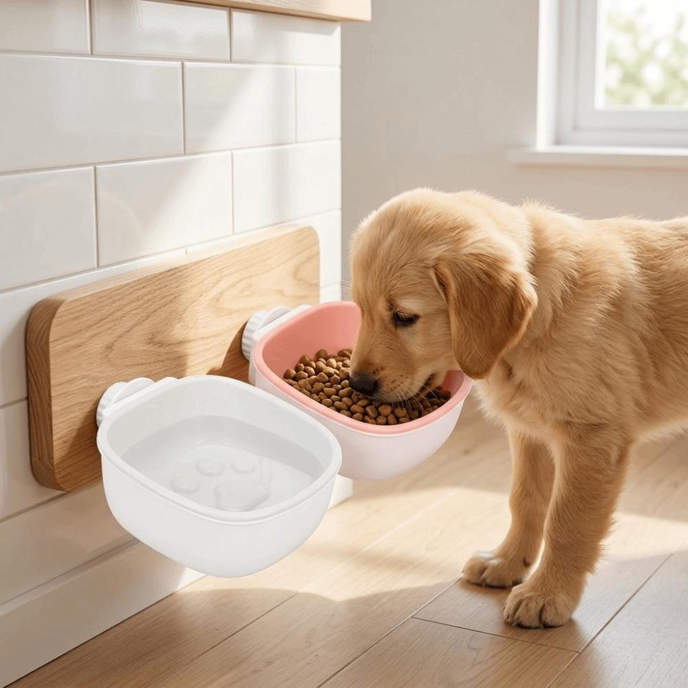 Hanging Hanging Dog Bowl Premium Polymer Crate Feeder Pet Water Bowl Food & Water Serving