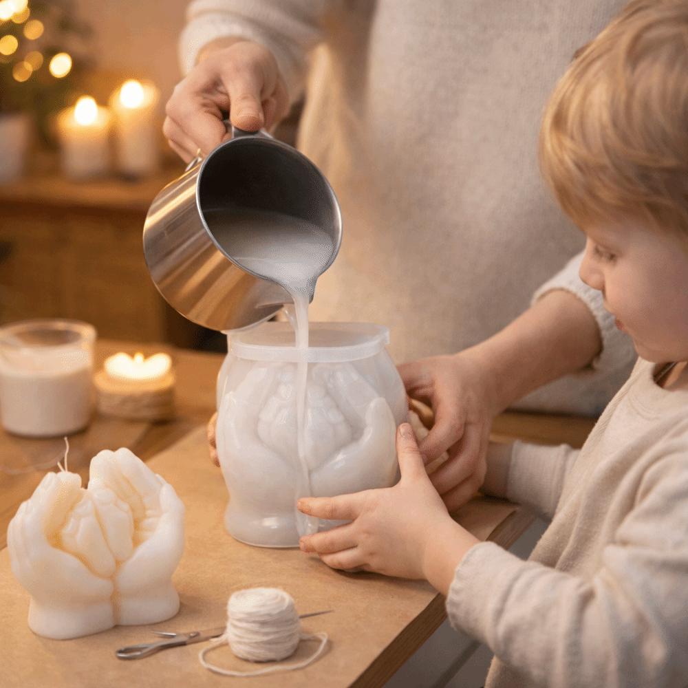 Антипригарная силиконовая форма для свечей DIY Поделка Декоративная Форма для рук и ног Дизайн детских ножек Форма для мыла Для ароматерапии