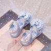 Girls' stylish princess sandals, summer new collection, fashionable little girl crystal shoes, soft-soled baby shoes