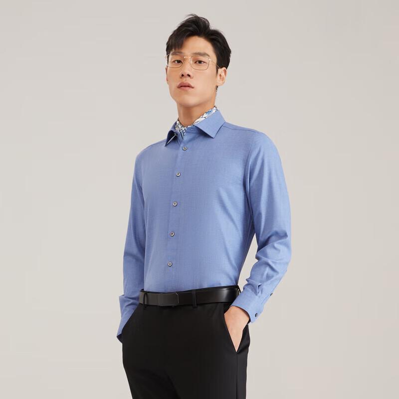 YOUNGOR Мужская осенне-зимняя рубашка с длинным рукавом в стиле business casual