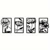 4pcs Metal Flower Wall Decoration - Abstract Flower Wall Hanging Sculpture Transform Your Space with This Hanging Wall Art