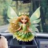 Новый акриловый плоский зеленый кулон в виде феи для автомобиля, елочное украшение, подвеска для автомобиля, брелок для ключей