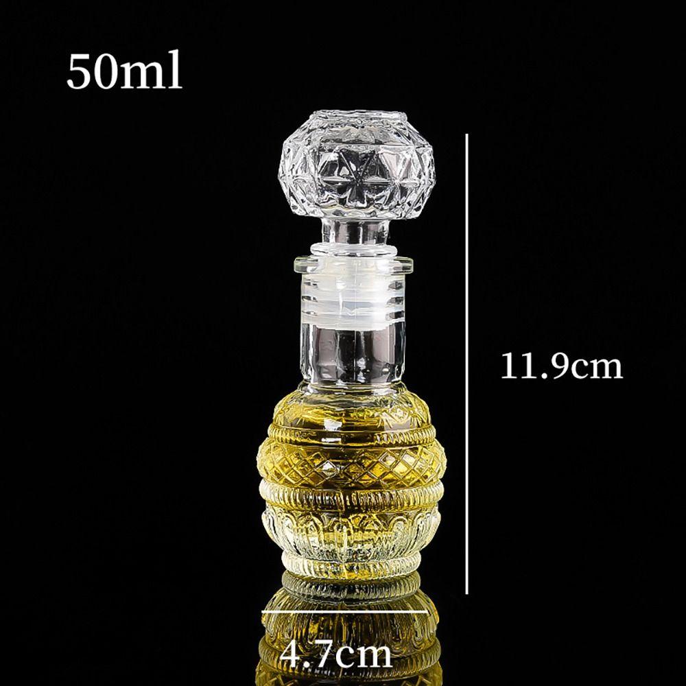 1Pcs Spirit Alcohol Liquor Wine Bottle Transparent Glass Bottle Mini Whiskey Decanter