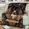 1PC Custom Name Bat Floral Wings Outdooor Flannel Blankets Throw Blanket All-Season Throw Gift Bedspread for Couch, Bed, Camping Holiday Birthday Gift