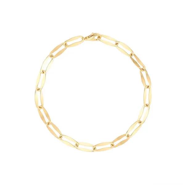 Базовый браслет-цепочка с зажимом Серебро 925 (17см)
