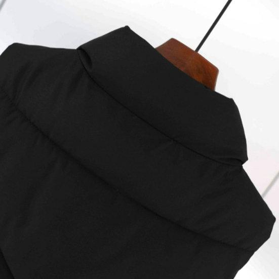 Women Autumn Winter Cotton Padded Waistcoat Stand Collar Sleeveless Vest Jacket Pockets Zipper Buttons Placket Windproof Warm Vest Coat