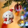 Christmas Tree Pendant Cute Animal Elephant Design Vibrant Colors Long-lasting Acrylic Hanging Decoration