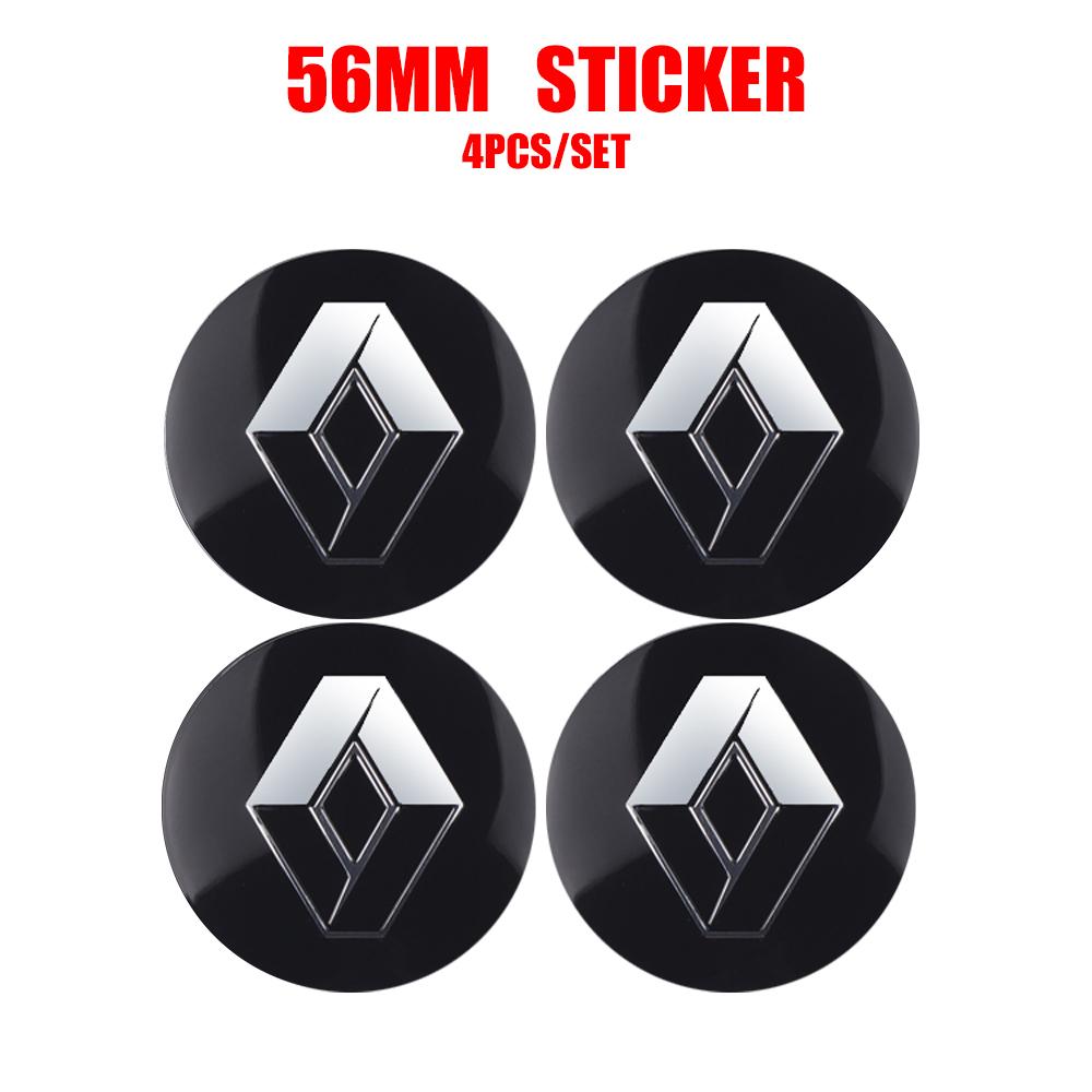 4pcs 56/60MM Car Wheel Center Caps Rims Hub Cover Sticker For Renault Kwid Clio Megane DACIA Fluence Loguna Duster Logan Twingo Z999