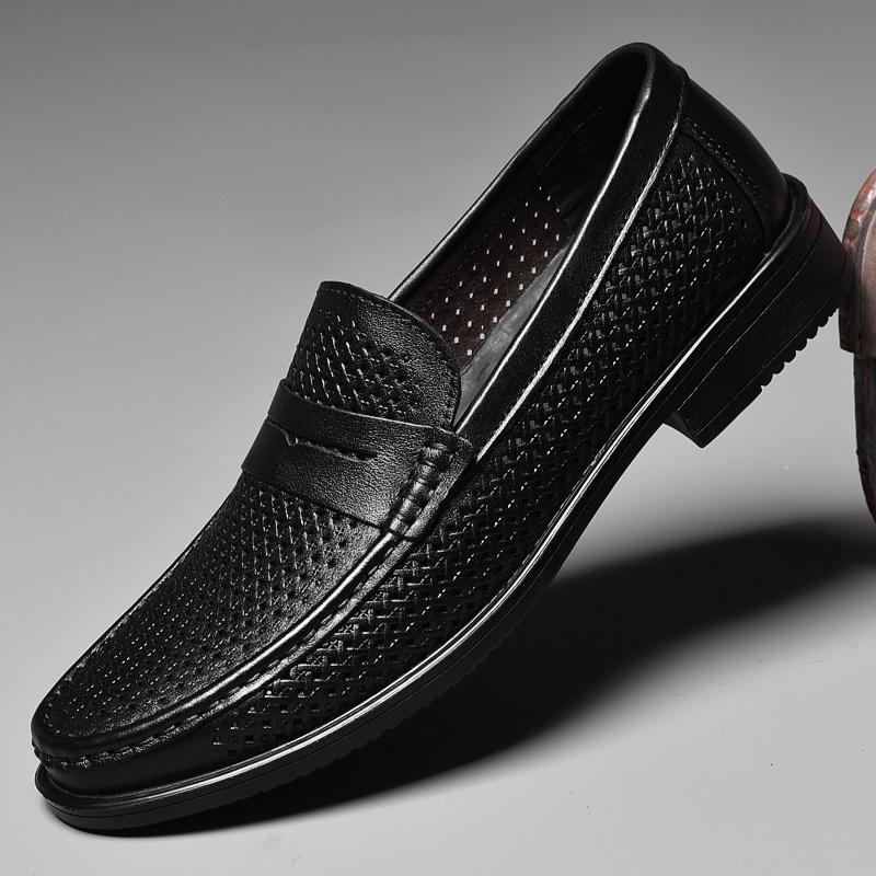 Мужские туфли из натуральной кожи, повседневные мокасины высокого качества, удобные туфли для вождения, модные мужские мокасины