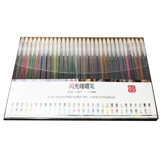 Highlighter Pen Set Transparent Body Multicolored Painting Pen with Glitter Sparkling Effect Smooth Metal Tip Ink Highlighter for Note Marking