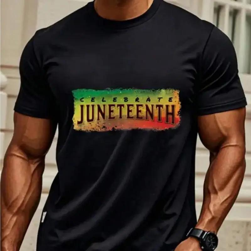 Juneteenth Cotton T Shirt Unisexs Vintage Retro Athletic Style 100