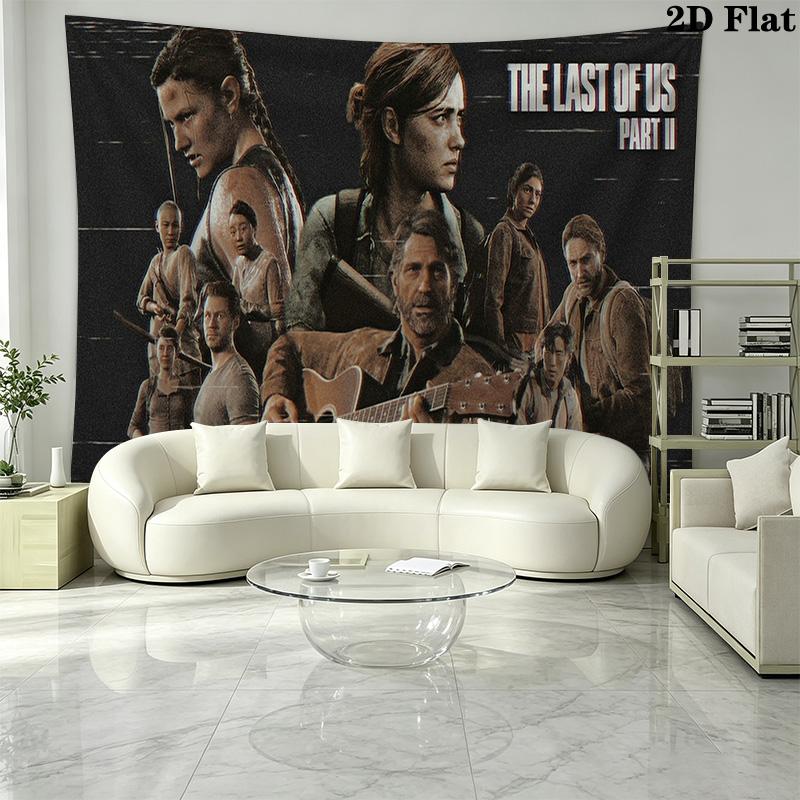 The Last Of Us Wall Tapestry Aesthetic Wall Hanging Printed Fabric Blanket Decorative Tapestries for Bedroom Living Room Home Decor