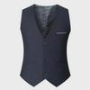Men's Large Korean Style Slim Fit Iron-Free Suit Vest