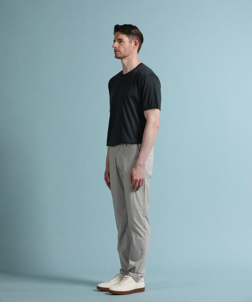 PANICALE Charcoal Basic Round Short Sleeve T-Shirt