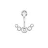 Party Bar 316L Surgical Steel Gifts Women Body Jewelry Belly Button Ring Crystal Curved Navel Ring
