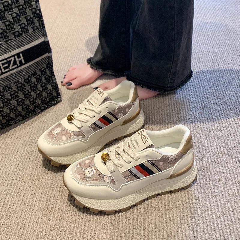 Модные новые спортивные туфли Forrest Gump Shoes Women All Match Breathable Casual Board Women Thick Sole Retro Fashion Shoes Tenis De Mujer