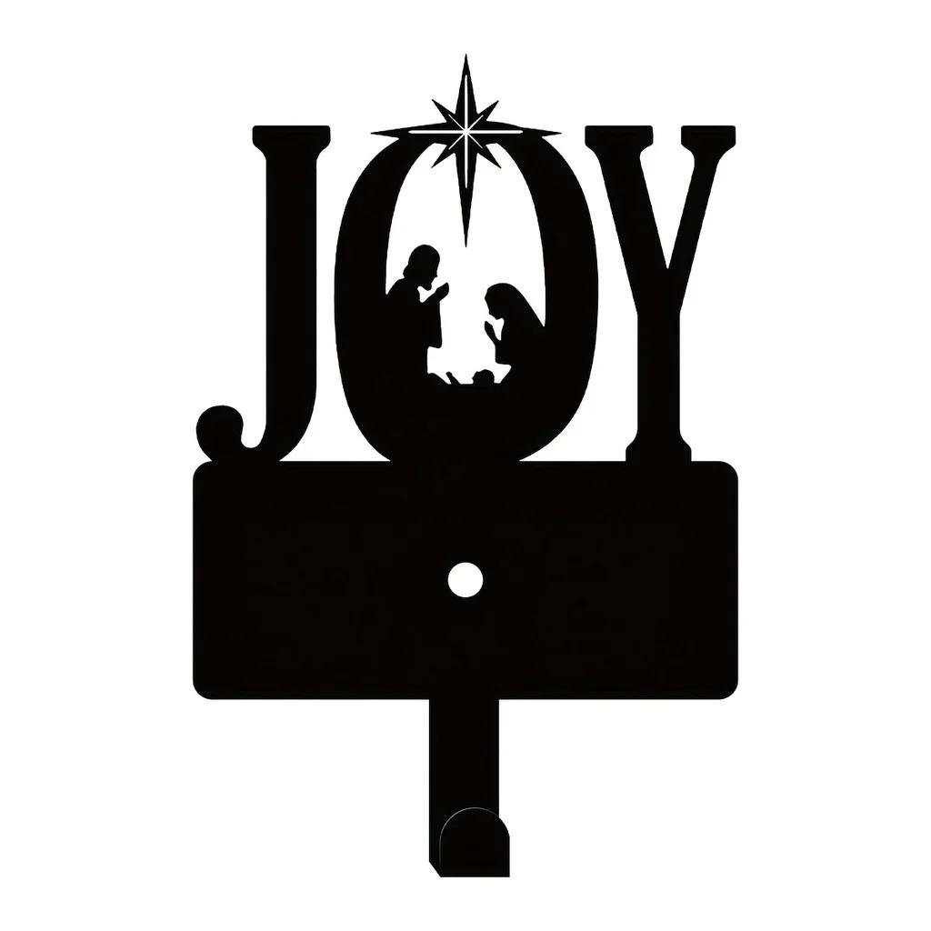 Очаровательный металлический рождественский крючок для яслей Joy — идеально подходит для подвешивания ключей и украшения стен в это Рождество