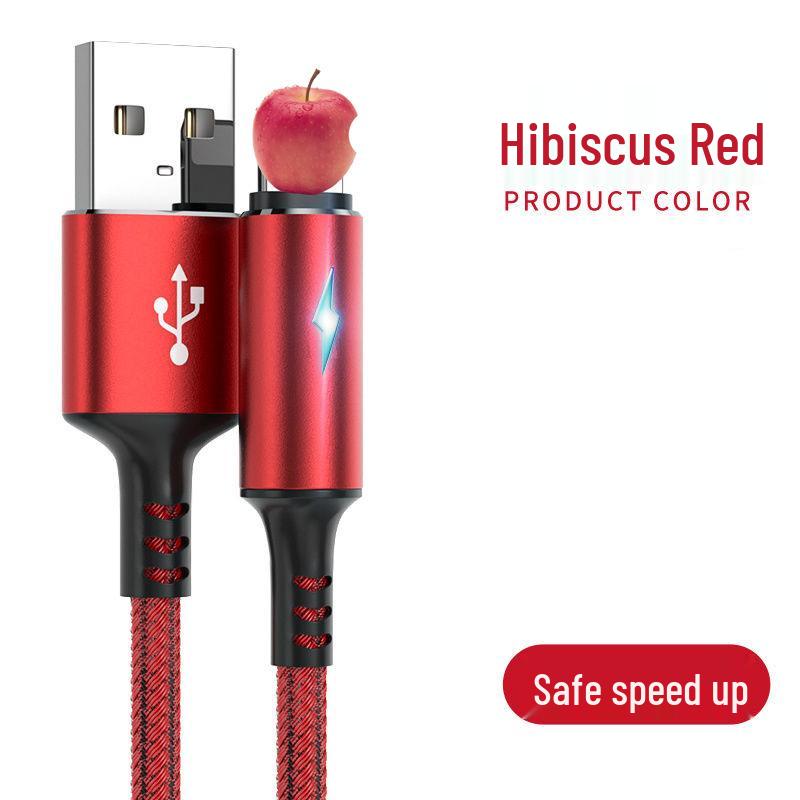 Светящийся кабель USB-C Lightning для быстрой зарядки 5А для устройств Apple и Android