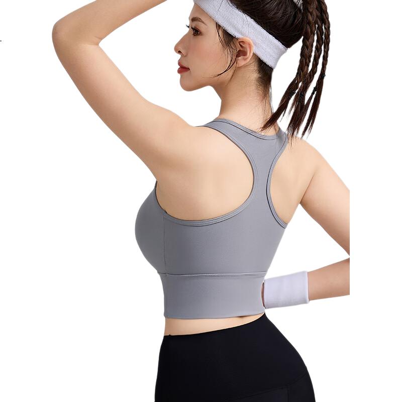 LANGSHA Спортивный бюстгальтер для женщин, цельный, с высокой поддержкой, против провисания, с красивой спинкой-майкой, для бега, фитнеса и йоги