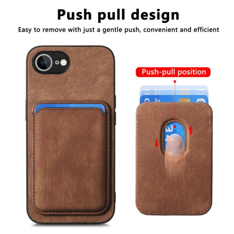 For Leather Case for For Iphone 16E 16e SE4 Magnetic Wallet Card Pocket Cover for For Iphone 16E 16 Pro Max 14 1 Plus 13 12 11