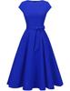 Dresstel Midi Summer Perfect for Size XL Women's Dress, Clothes, A-Line, Slimming, Stylish, Casual, Commuting, Parties, Blue,