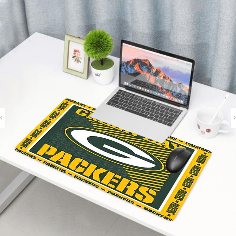 Green Bay Packers Print Mouse Pad, Anti‑Slip Desktop keyboard Mat, for PC Laptop Gaming Working Daily Use, Cool Festival Birthday Gift