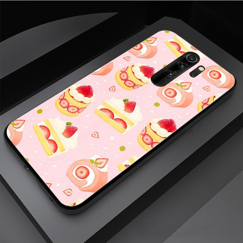 Чехол для телефона из закаленного стекла Cake для Redmi Note 5 6 7 8 Pro Note8T Note9S Redmi8 9 Cover Shell