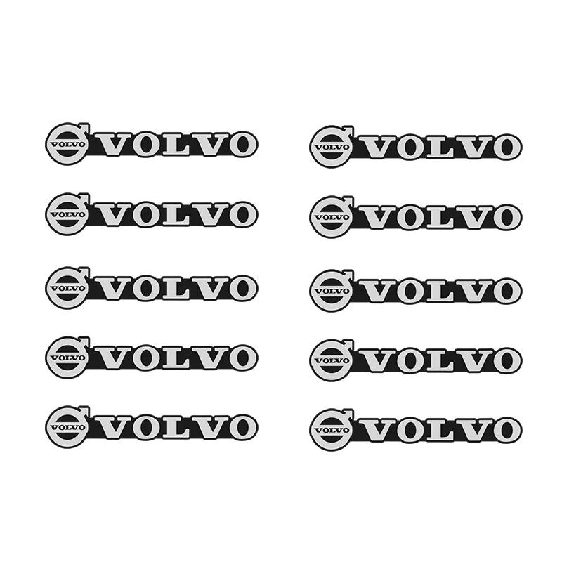 4/10pcs Car Audio Decorate 3D Aluminum Badge Emblem Sticker For Volvo S60 S90 XC40 XC60 XC90 V60 V90 C40 Accessories Car Styling