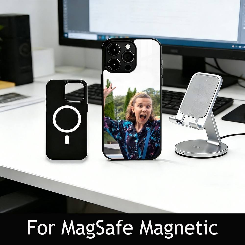 M-Millie B-Brown Actor Phone Case For iPhone17,16,15,14,13,12,11 Plus,Pro Magnetic For Magsafe Wireless Charging