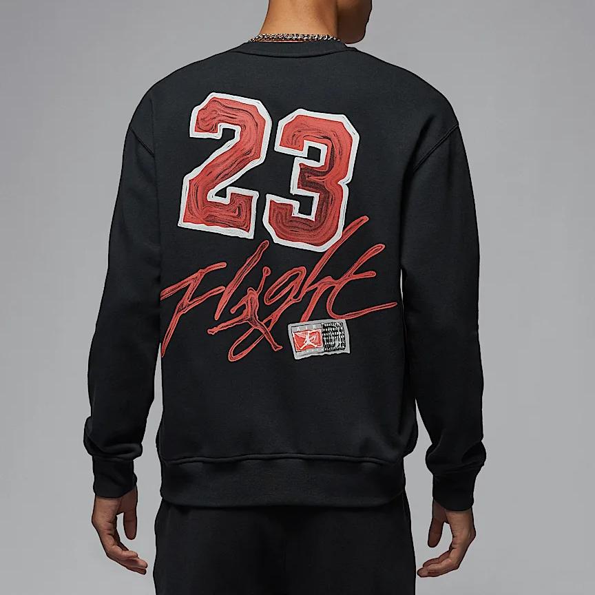 Jordan Мужская толстовка MJ FLC CREW GCEL Черная IB5605-010