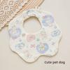 Baby Bib Baby Six-layer Gauze Saliva Towel Petal Bib Newborn Rotatable Saliva Towel Baby Bib