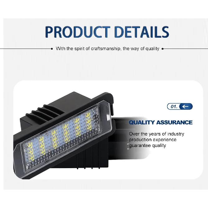 2Pcs For Seat Altea XL 2006-2015 Leon2 2005-2012 Leon3 2012 ~2017 Car Led Bulbs Number License Plate Lights Lamp Canbus No Error