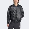 adidas Originals Куртка Классическая Уличная Кожаная Куртка с Тиснением Черная IP3281