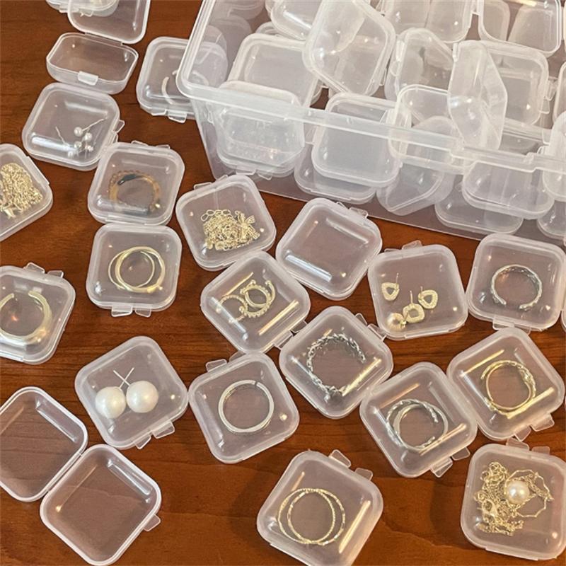 12 шт. мини пластиковые контейнеры для хранения коробка портативный держатель для таблеток и лекарств органайзер для хранения ювелирных изделий упаковка для сережек и колец