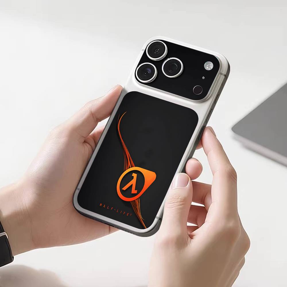 Игровой Half Life Наклейка на заднюю крышку Защитная Для Iphone 17 Pro Max Кожаная наклейка Задняя защитная декоративная наклейка