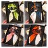 Polyester Lily Scarves Wrap Square Neckerchief Fashion Silk Hair Bands  Female Accessories