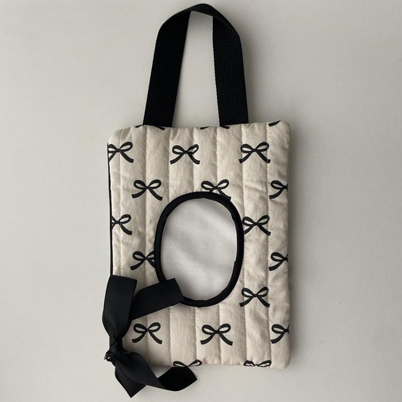 Откидная крышка с бантом для салфеток, чехол для влажных салфеток, сумка для подвешивания в машину, переносной держатель для бумаги, чехол для хранения салфеток, домашний декор