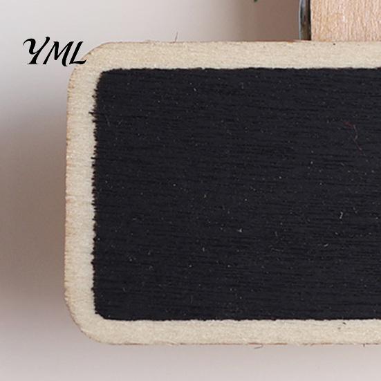 Rustic Log Style Message Clips 10PCS Mini Blackboard Clips/Signs with Wooden Stands, Reusable Small Chalkboard Labels for Floral Arrangements