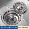 Floor Drain Plug Kitchen Sink Strainer Anti-blocking Food Waste Catcher Durable Drain Filter