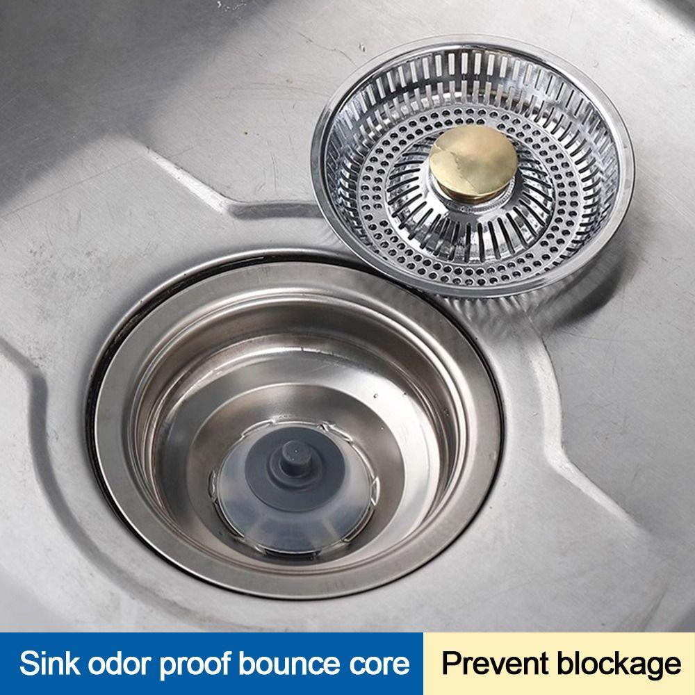 Floor Drain Plug Kitchen Sink Strainer Anti-blocking Food Waste Catcher Durable Drain Filter