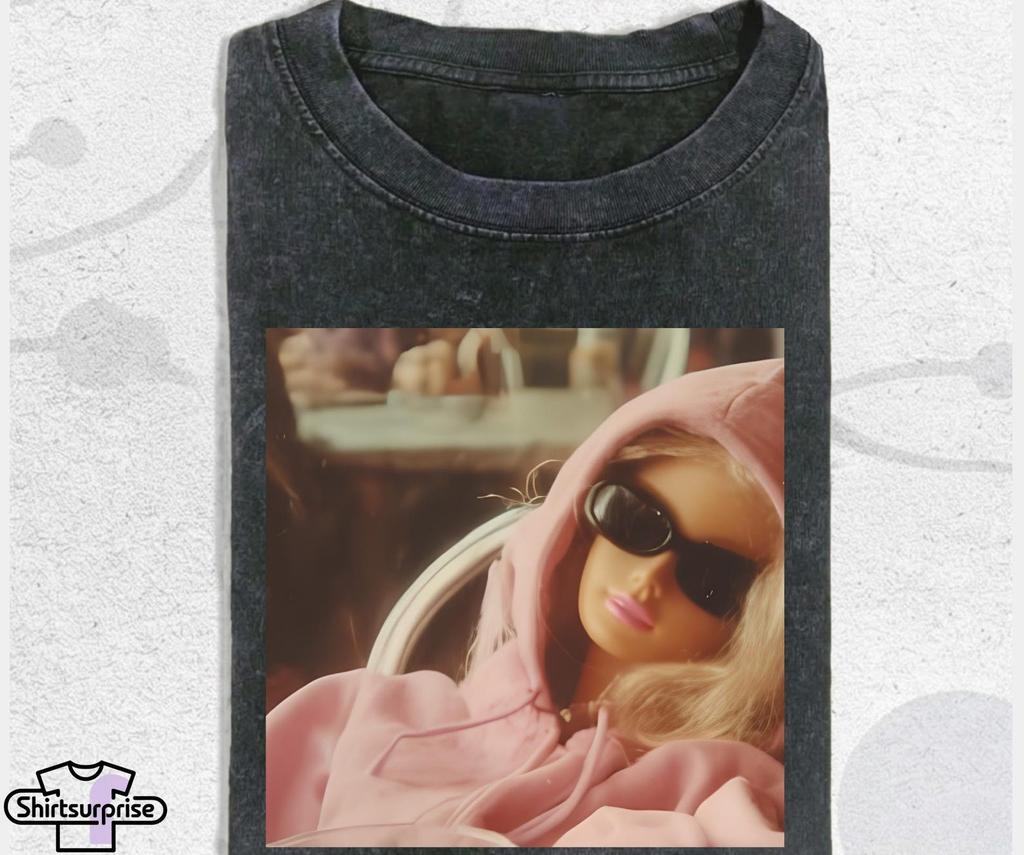Unbothered Girl Aesthetic Shirt, Tired Mom Tee, Introvert Graphic Tee, Distressed Doll Face Meme Shirt, Moody Woman Tee, Cringy Doll Shirt