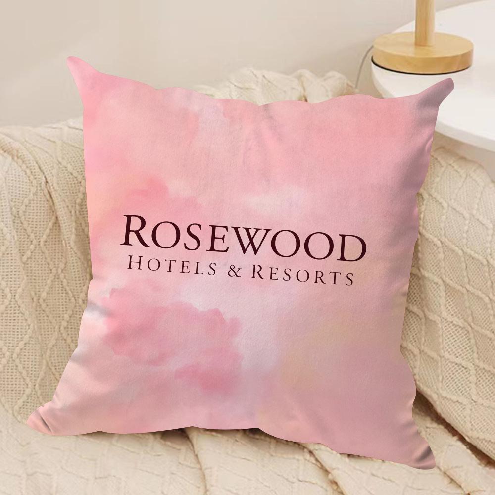 Классический бренд RRosewood Чехол для подушки HHotel Короткий плюш Двусторонний принт Квадратные декоративные наволочки для подушек Диван Домашний декор