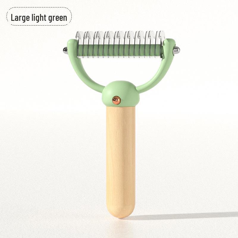 Бестселлер Буковый колтунорез для кошек и собак с двухсторонним лезвием из нержавеющей стали