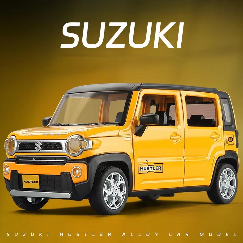 1:22 SUZUKI HUSTLER Alloy Car Model Diecast Metal Off-Road Vehicle Car Model Sound and Light Simulation Collection Kids Toy Gift