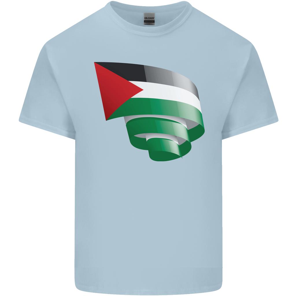 Curled Palestine Flag Palestinian Day Football Unisexs Light Cotton Tshirt
