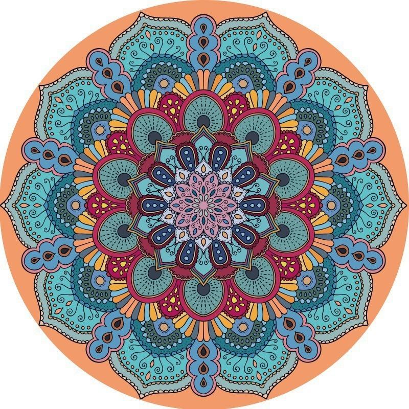 Ретро Богемные Ковры Мандала Цветок Круглый Принт Ковер Гостиная Роскошная Диванная Зона Кресло Мягкий Напольный Коврик Декор Спальни