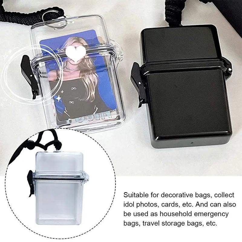 Ins Idol Photocards Storage Box Kpop Idol Photo Card Holder Boxes Kawaii Album Case Container Portable Sleeve Storage Box