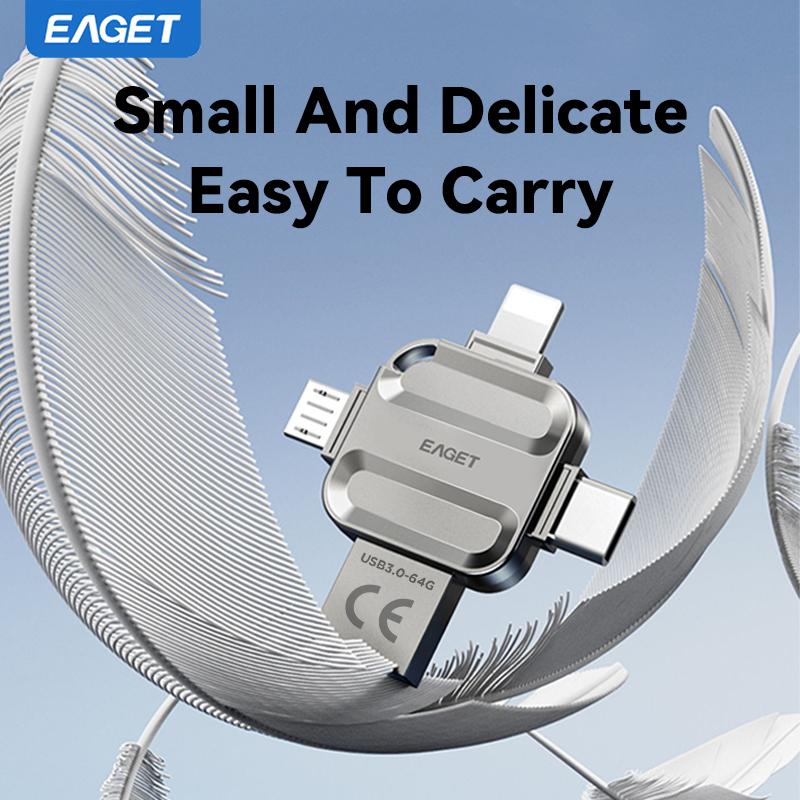 4 в 1 - флэш-накопитель Memory Stick USB 3.0 High Speed с USB-накопителем для телефона USB C Flash Drive для iPad Pro Android для iPhone 16/15/14