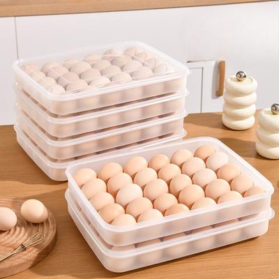 Контейнер для хранения, Бытовое хранение свежих продуктов, Кухонный многосекционный контейнер для яиц, Многоярусный лоток-органайзер