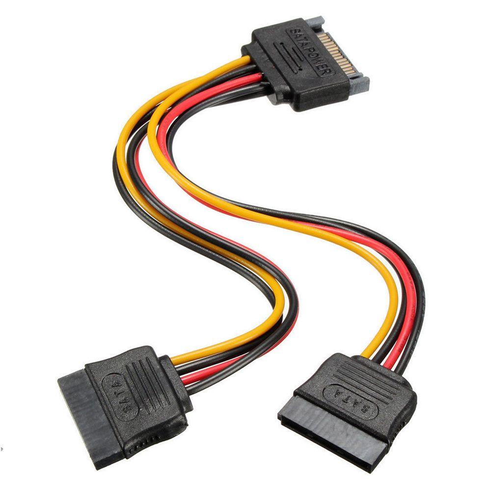 High Quality Extension Y Splitter Adapter Power Cable SATA Male To 2 Female